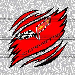 Logotipo Chevrolet Corvette Claw Png, Chevrolet Corvette png, Chevrolet Corvette Sublimation PNG Design