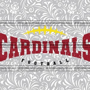 Archivos SVG grunge de los Cardinals para Cricut y diseños de sublimación, SVG de espíritu escolar, SVG de mascota de equipo de fútbol, descarga digital, PNG, DXF, EPS