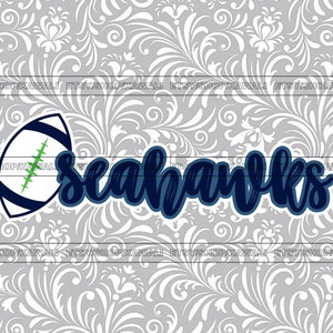 Fútbol de los Seahawks svg, Seahawks svg, Seahawks png, School Spirit svg, Team Mascot svg, Archivo Svg para Cricut, Diseño PNG de sublimación
