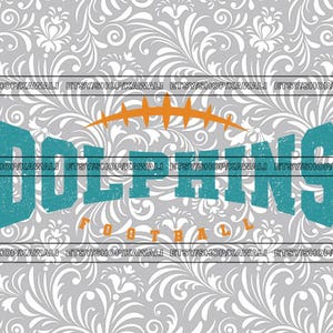 File SVG grunge di delfini per Cricut e disegni a sublimazione, Spirito scolastico in formato SVG, Mascotte della squadra di calcio in formato SVG, Download digitale, PNG, DXF, EPS