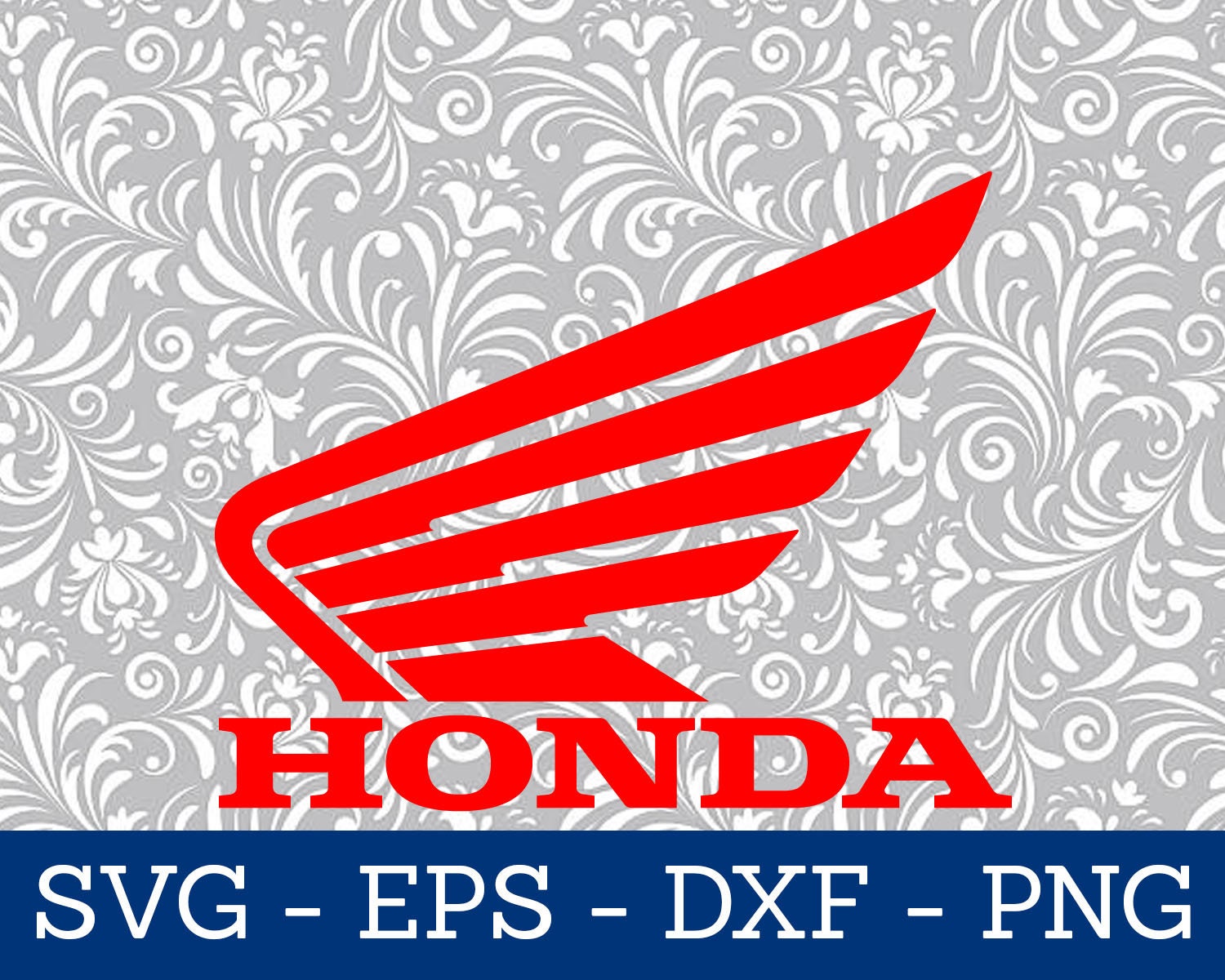 Sticker Honda-Logo 3D chrom für rechte Seite