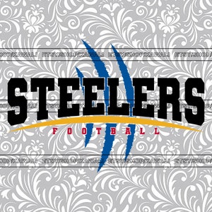Fútbol de los Steelers svg, Steelers svg, Steelers png, School Spirit svg, Team Mascot svg, Archivo Svg para Cricut, Diseño PNG de sublimación