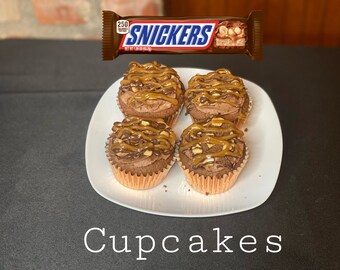 5 Keto Snickers Cupcakes, low carb, gluten free, Atkins, dietetic friendly, ketogenic