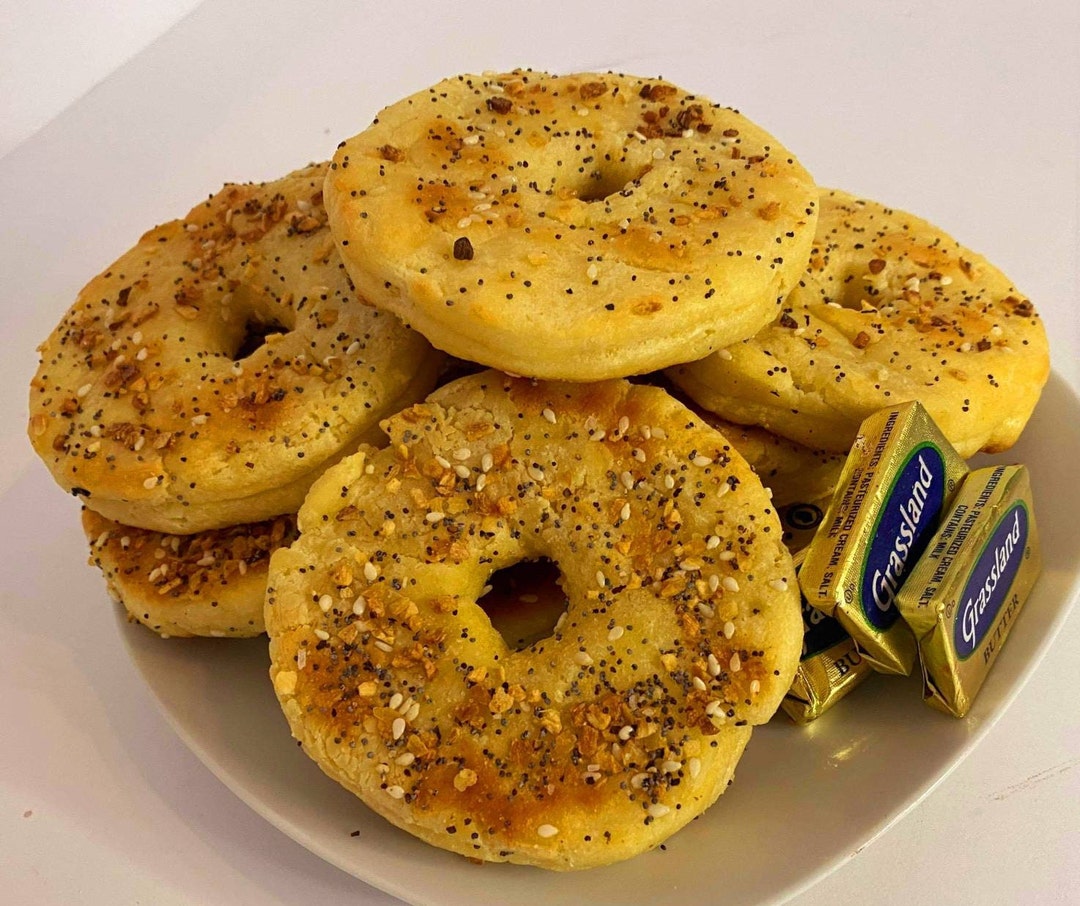 Keto Bagels, 3 Net Carbs, Gluten Free Bagels, Diabetic Friendly, Sugar