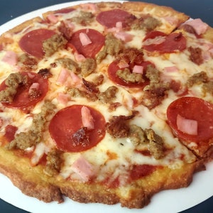 3 Personal Pizza, Keto, Gluten Free Pizza, Diabetic Friendly, Sugar Free, Low Carb, Made to order image 4