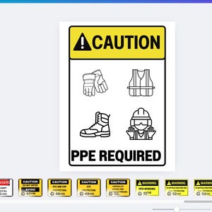 Printable Safety Sign Templates | Editable Canva Signs for Workplace & Business