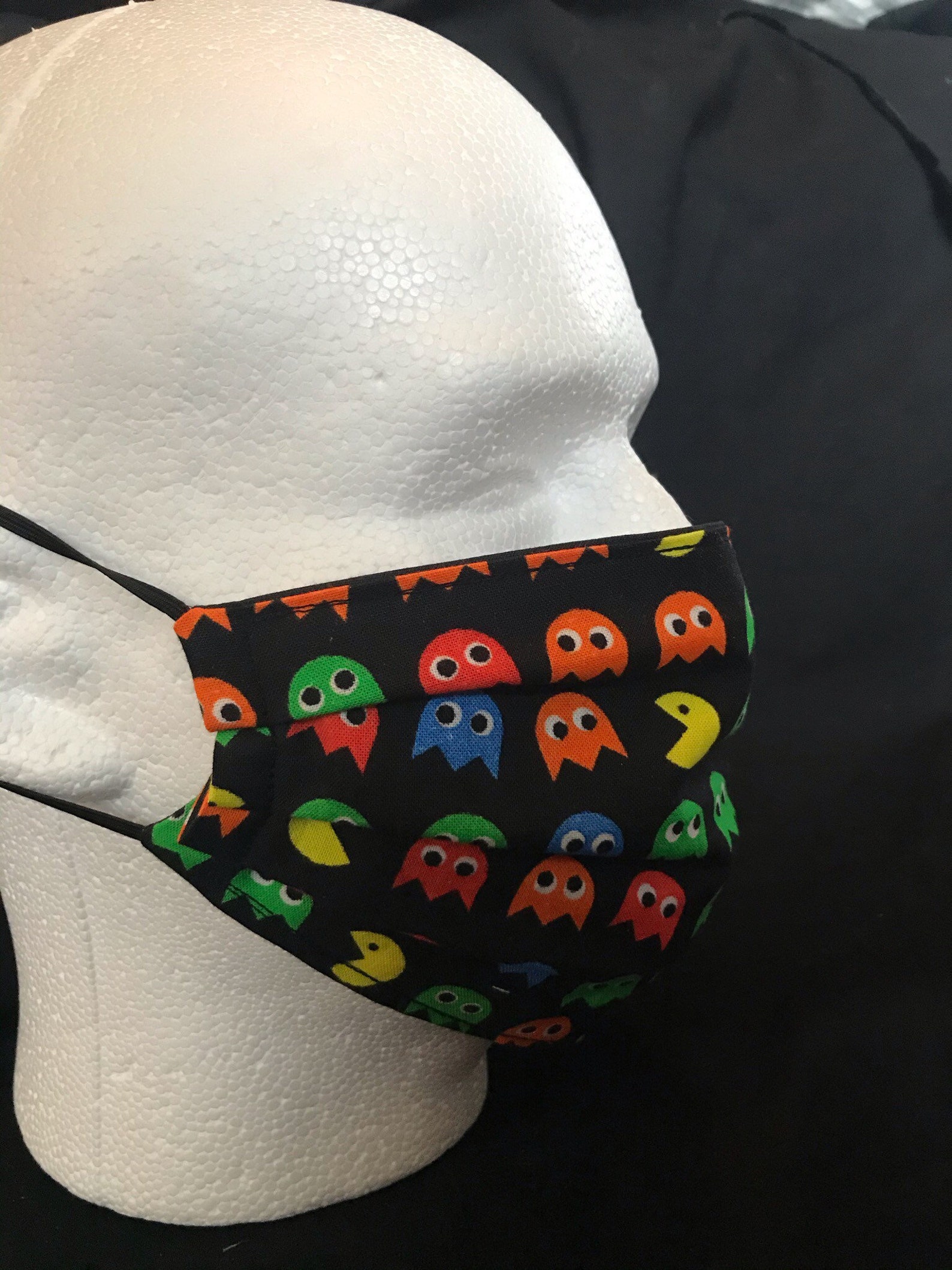Pac Man and Ghost Face Mask Etsy