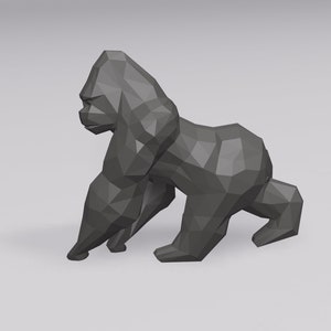 Low Poly Gorilla - 3D print STL file