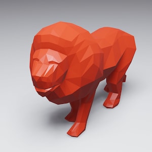 Low Poly Lion - fichier STL imprimé 3D