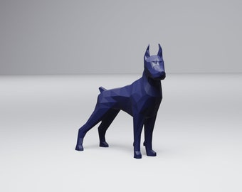 Low Poly Dobermann - Archivo STL de impresión 3D