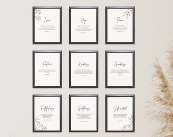 Frucht des Geistes Wandkunst | Galater 5,22 Printable (Digital Download)