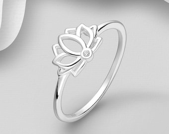 DTZH Rings Jewellery Ring S925 Sterling Silver Retro Inlaid Jasper Lady Lavish Atmosphere Lotus Ring Send Girlfriend Birthday Gift to Dear People DTZH Rings Jewellery Ring S925 Sterling Silver Retro Inlaid Jasper Lady Lavish Atmosphere Lotus Ring Send Girlfriend Birthday Gift to Dear People