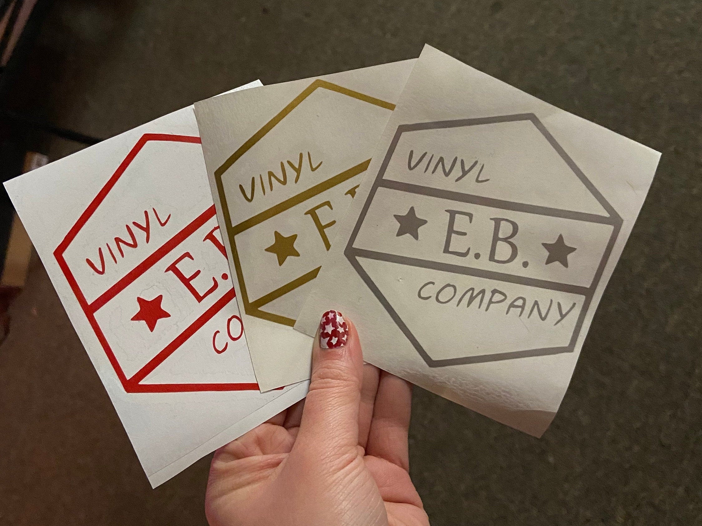 EB Vinyl Company logo car sticker Etsy
