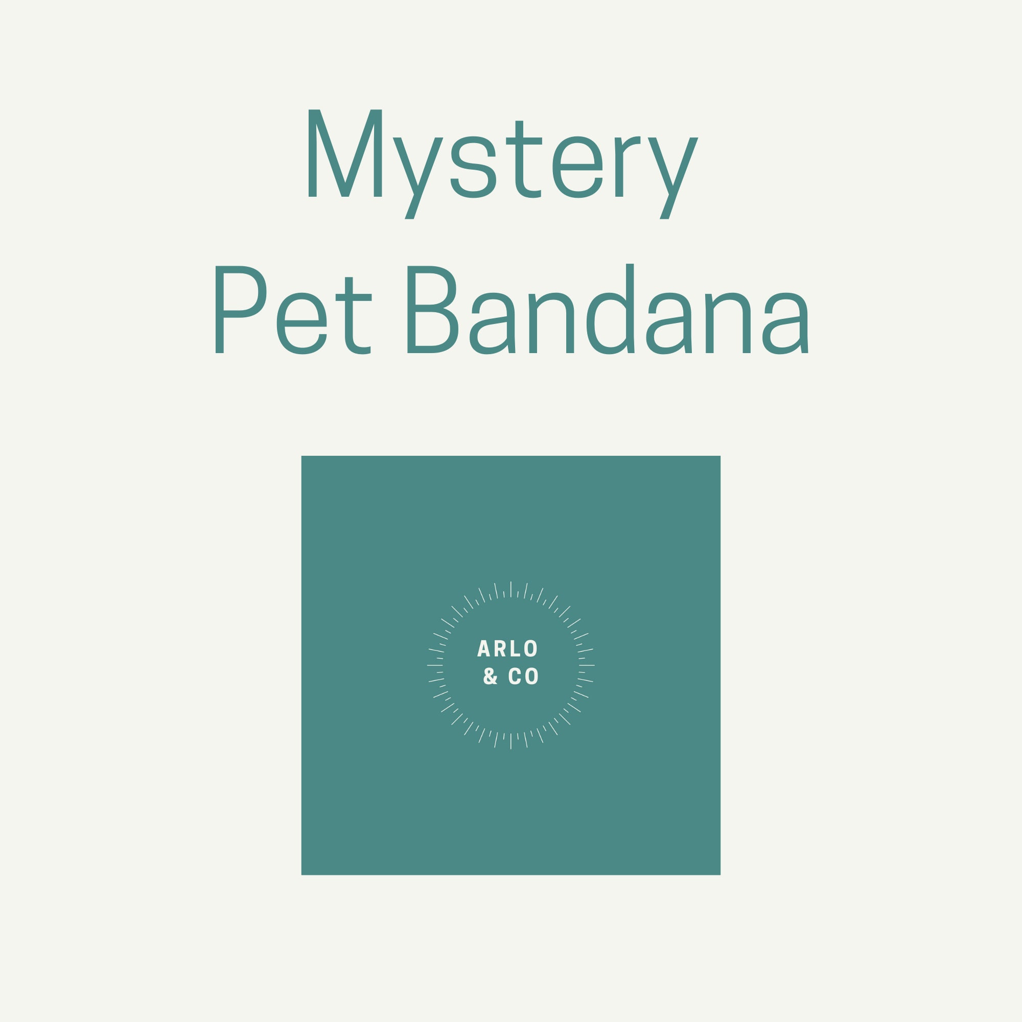 Slide On Mystery Pet's Bandana - Handmade High-Quality Cotton Bandana for Cats & Dogs in Various Sizes and Patterns | Gift for Pet Owners