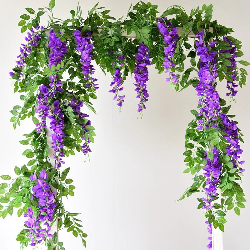 Artificial Violet hanging decoration for home wall Etsy
