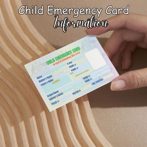 Carte d'identité modifiable pour la sécurité des enfants l Contact important en cas d'urgence l Étiquette de sac à dos l ID de sécurité pour les enfants l pdf imprimable .
