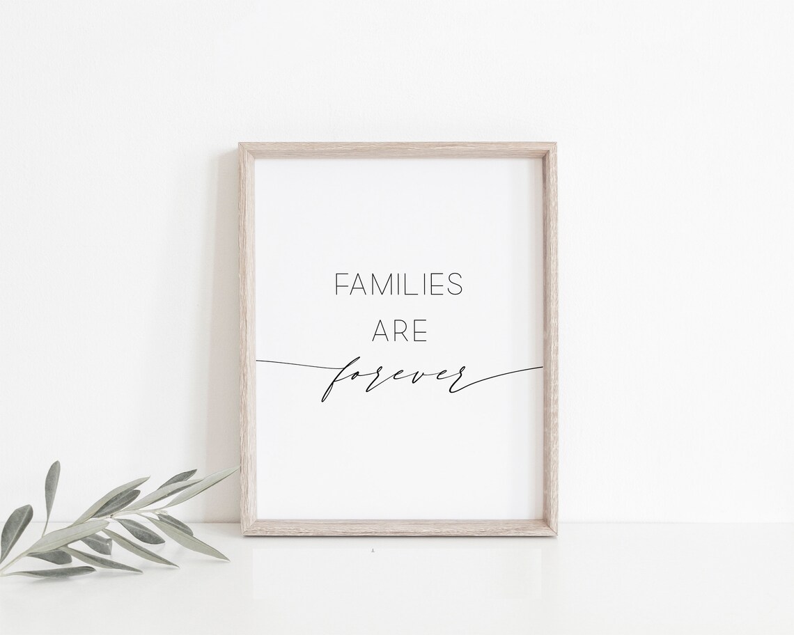 Families Are Forever Printable Wall Art Rustic Printable - Etsy