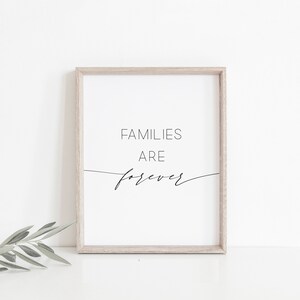 Families Are Forever Printable Wall Art, Rustic, Printable, LDS Quotes ...