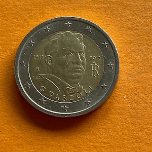 rare 2 Euro coin Italy Giovanni Pascoli 2012