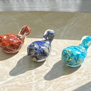 Crystal bird resin 4 cm, bird figure, natural stone, gemstones, healing stones, decoration