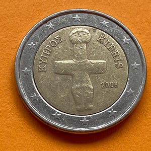 seltene 2 Euro Münze Kibris 2008 Zypern