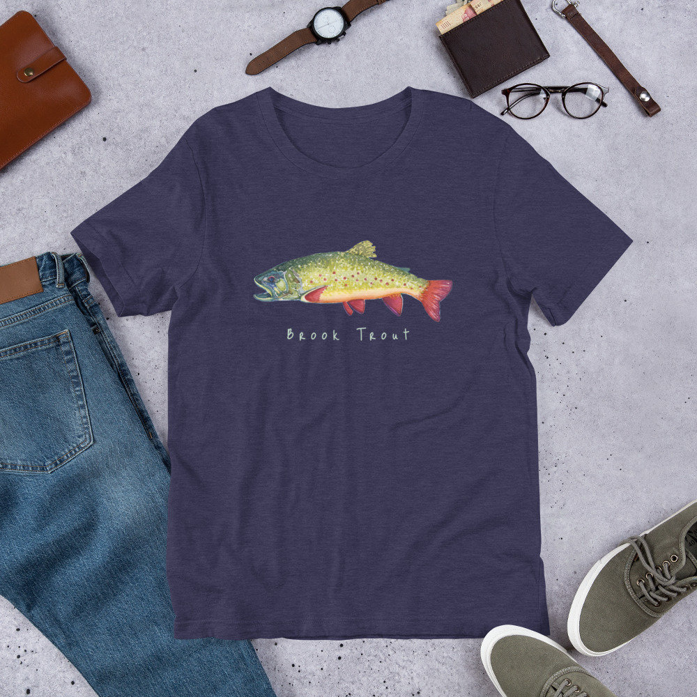 Brook Trout tshirt Trout Fishing shirt Gift for Fisherman Etsy