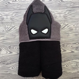 Bat Hero PEEKER Embroidered Hooded Bath Towel