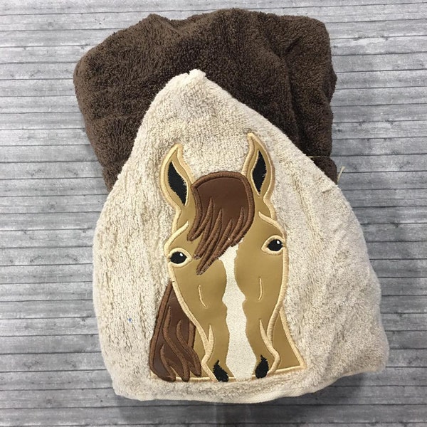 Horse Hooded Towel Etsy