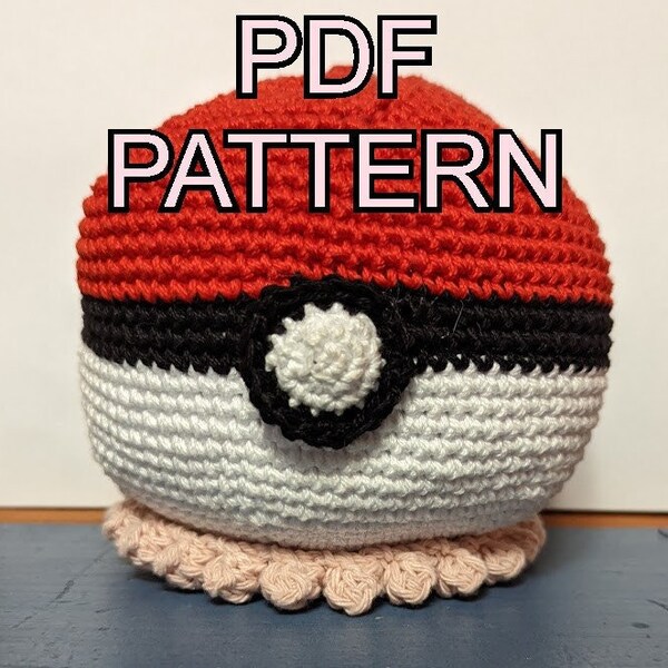 Jumbo Pokeball PDF Crochet Pattern