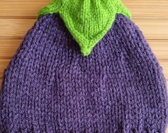 [Awesomeneeds]PEBBLE KNIT HAT VIOLET★4次Reorder Vegetable Hat, Vegetable Knit Hat, Aubergine Hat, Lemon Hat