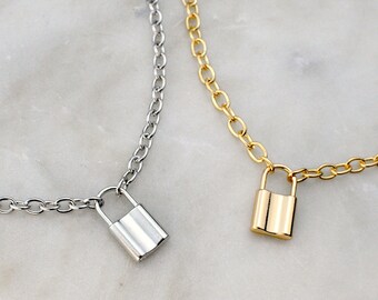 Lock Necklace Men - Etsy