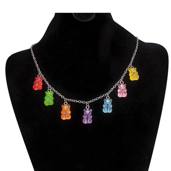 Rainbow Gummy Bear Necklace Gummy Bears Necklace Gummybear