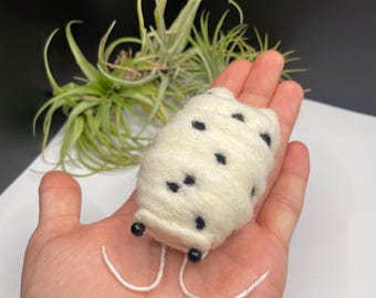 Dairy Cow Isopod Woodlouse Handmade Needle-Felted Creatures