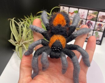 Love Heart Butt Tarantula Cyriocosmus elegans Fluffy Gift Valentines Handmade Unique Sculpture
