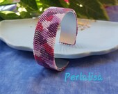 Bracelet manchette, bracelet tissé perles Miyuki, bijou pour femme