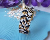 Manchette tissée en perles Miyuki, bracelet femme,