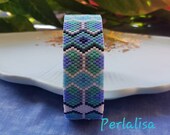 Bracelet miyuki, manchette tissé en perles,  bijou femme, bijou pour l'été