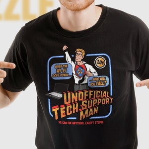 The Tech Support Man Superhero Funny T-Shirt