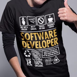 Software Developer Engineer "Not A Hacker" Funny Programmer T-Shirt