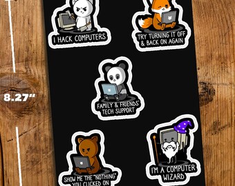 Tech Support IT Guy Tech Humor Laptop Sticker Bogen