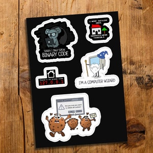 Computer Nerd Laptop Sticker Pack