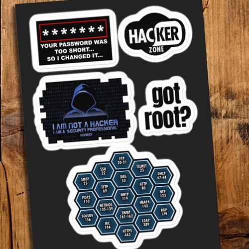Cybersecurity Hacker Laptop Sticker Pack Etsy