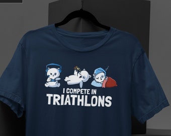 Gamer vidéo, je participe à des triathlons T-shirt drôle