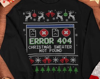Fehler 404 – Hässlicher Weihnachtspullover für IT-Fachleute und technischen Support