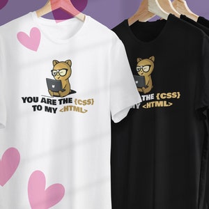 CSSからHTMLへの変換、ITオタク、テクニカルサポート、コンピューター、バレンタインデーTシャツ