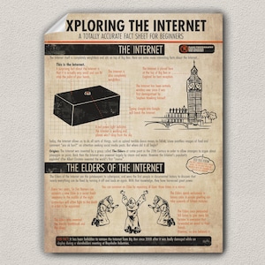 Pôster engraçado da série "The Elders of the Internet" inspirado em "The IT Crowd" para profissionais de TI.