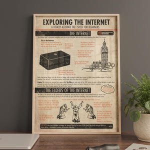 Affiche humoristique « Les aînés d'Internet » pour les professionnels de l'informatique