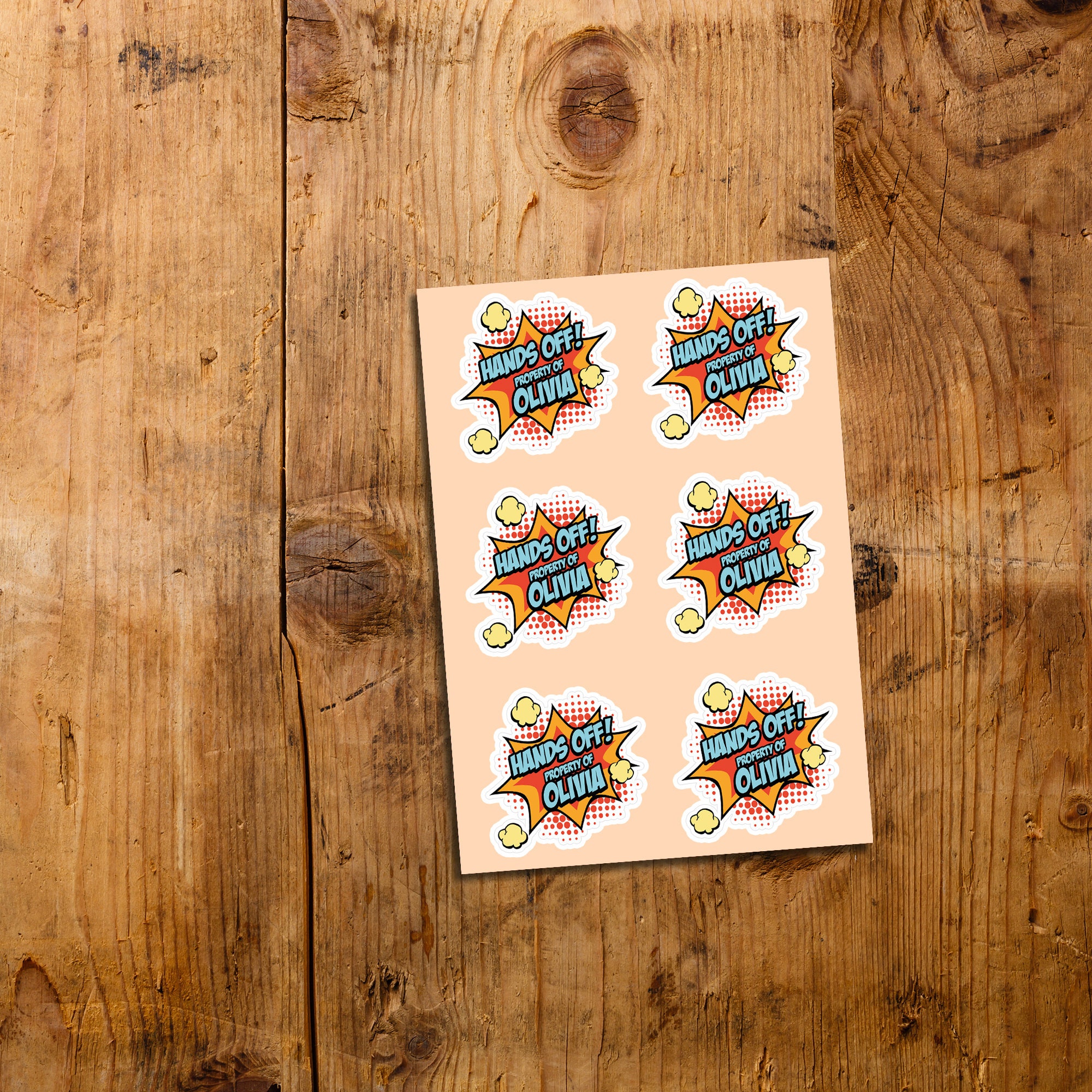 CUSTOM Comic Property of Stickers for Books Laptop Pcs - Etsy