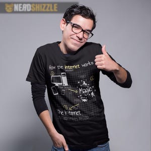 インターネットの仕組み テクニカルサポート 面白いインターネットTシャツ