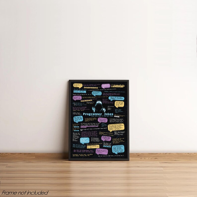 Programmer Jokes Poster: Funny Software Developer Wall Art - Etsy Australia